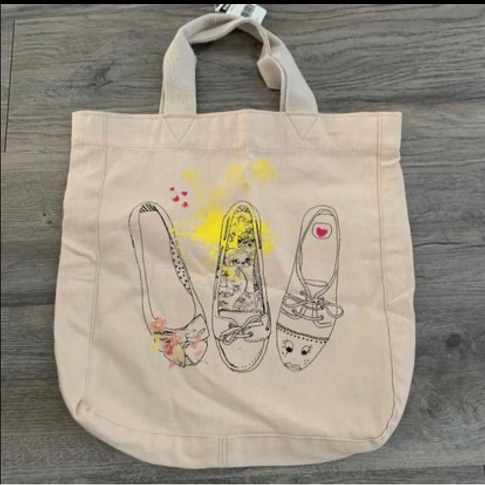 New Mavi tote bag cotton eco graphic friendly shoes print handles reusable